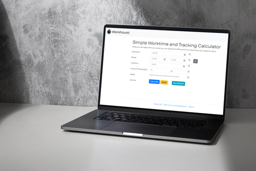 Workhours Web App screenshot